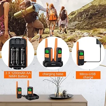 Retevis RT49 Waterproof Rechargeable Walkie Talkies Best for Outdoors