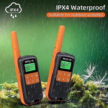 Retevis RT49 Waterproof Rechargeable Walkie Talkies Best for Outdoors