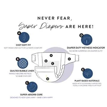 The Honest Company Clean Conscious Overnight Diapers | Plant-Based, Sustainable | Sleepy Sheep | Club Box, Size 4 (22-37 lbs), 54 Count