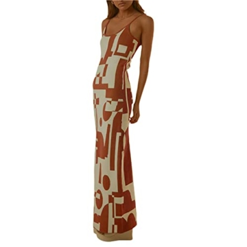 Yony Cles 2022 Bodycon Dresses for Women Summer Knit Hollow Out Sexy Night Midi Maxi Dress Sleeveles...