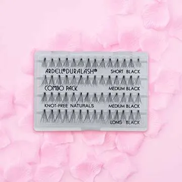 Ardell Individual False Eye Lashes - Combo, Black, Natural Look DIY Lash Clusters, Easy Application for Eyelash Extension Effect, 4 Pack