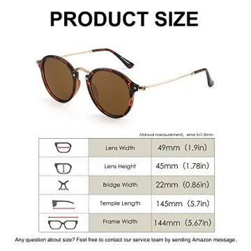 DTIUGUTAE Retro Round Sunglasses for Women Men UV400