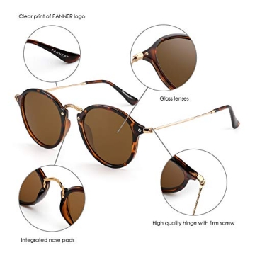 DTIUGUTAE Retro Round Sunglasses for Women Men UV400