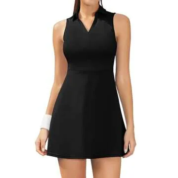 Fengbay Tennis Dress for Women,Golf Dress with Built in Shorts with 4 Pockets for Sleeveless Athleti...
