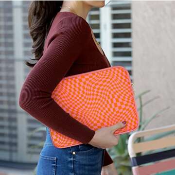 Vandel MacBook Air 13 inch Laptop Sleeve, Fits 13-13.3 inch Laptops: Neoprene MacBook Pro & Air Case, Chromebook, HP Soft Cover | Thin Computer Carrying Bag, Pink Mac (M1 & M2) Pouch