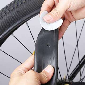 Bicycle Inner Tube Patch Kit - 21 PCS - Reliable Bike Tire Puncture Repair Kits , sandpaper, Rubber Cement and Portable Storage Box - for Road, Mountain & BMX Bikes, ATV and More Inflatable Rubber.