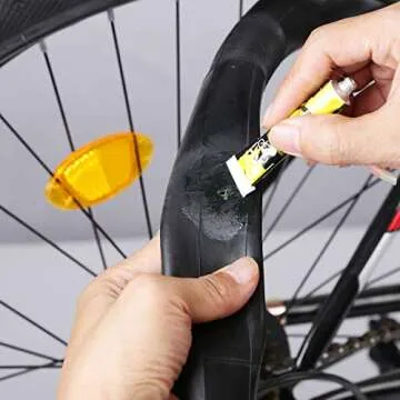 Bicycle Inner Tube Patch Kit - 21 PCS - Reliable Bike Tire Puncture Repair Kits , sandpaper, Rubber Cement and Portable Storage Box - for Road, Mountain & BMX Bikes, ATV and More Inflatable Rubber.