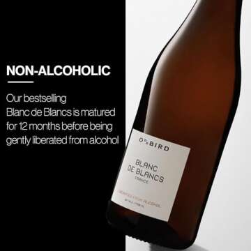 Oddbird Blanc de Blancs Sparkling Non Alcoholic Dry White Wine, Gluten Free, Non-Alcoholic Champagne...