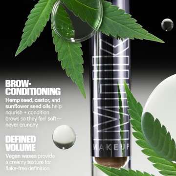 Milk Makeup KUSH High Roll Defining & Volumizing Longwear Tubing Brow Tint, Grind (Dark Brown) - 0.16 oz - Up to 24-Hour Wear - Vegan, Cruelty Free