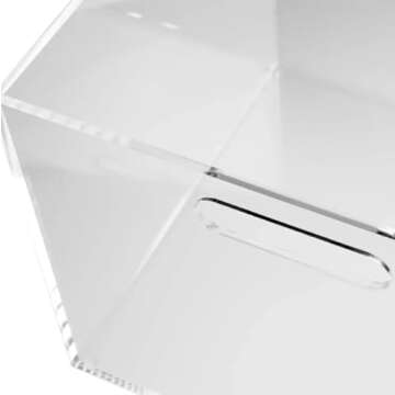 RUSSELL+HAZEL Acrylic File Box, Clear, 12.25 in x 12.75 in x 10 in, Pack of 1 (55712)