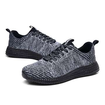 TIOSEBON Women's Breathable Summer Honeycomb Sneakers Athletic Sport Lightweight Walking Shoes 6.5 US Gray