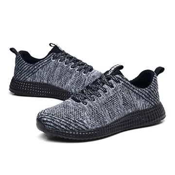 TIOSEBON Women's Breathable Summer Honeycomb Sneakers Athletic Sport Lightweight Walking Shoes 6.5 US Gray