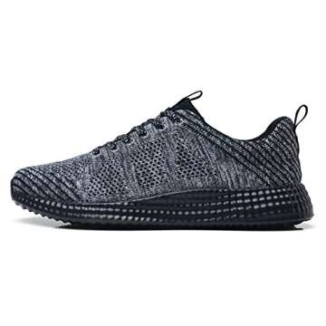TIOSEBON Women's Breathable Summer Honeycomb Sneakers Athletic Sport Lightweight Walking Shoes 6.5 US Gray