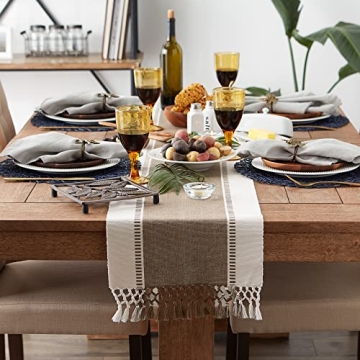 DII Dobby Stripe Table Runner for Elegant Dining