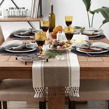 DII Dobby Stripe Table Runner for Elegant Dining