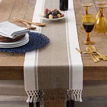 DII Dobby Stripe Table Runner for Elegant Dining