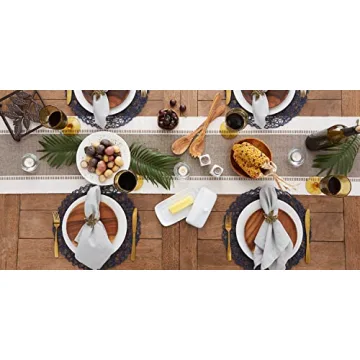 DII Dobby Stripe Table Runner for Elegant Dining