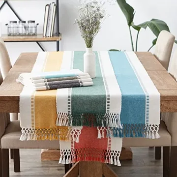 DII Dobby Stripe Table Runner for Elegant Dining