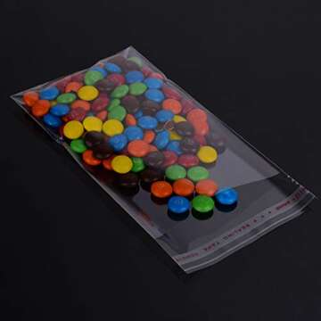 Sannigora Clear Resealable Cello Bags for Treats