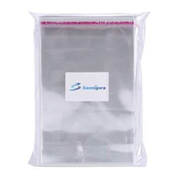 Sannigora Clear Resealable Cello Bags for Treats
