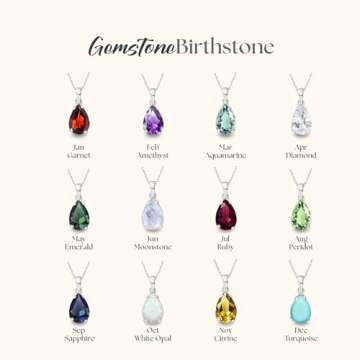 Buy Elegant 925 Silver Garnet Teardrop Necklace for Women
