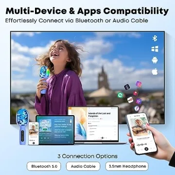 StageSound Karaoke Microphone with Bluetooth and Lights