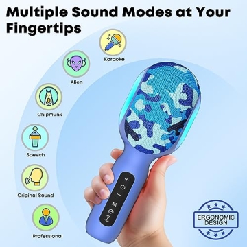 StageSound Karaoke Microphone with Bluetooth and Lights