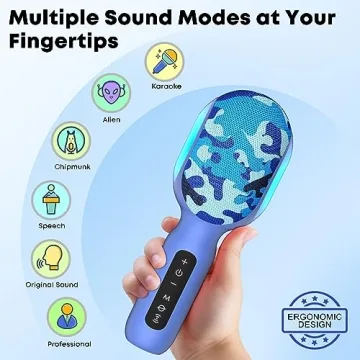 StageSound Karaoke Microphone with Bluetooth and Lights