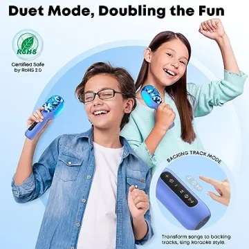 StageSound Karaoke Microphone with Bluetooth and Lights