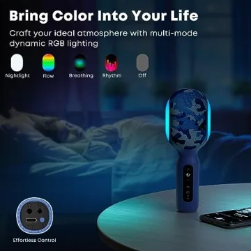 StageSound Karaoke Microphone with Bluetooth and Lights