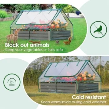 Quictent Raised Garden Bed with Greenhouse Kit for Sustainable Gardening
