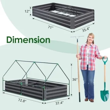 Quictent Raised Garden Bed with Greenhouse Kit for Sustainable Gardening