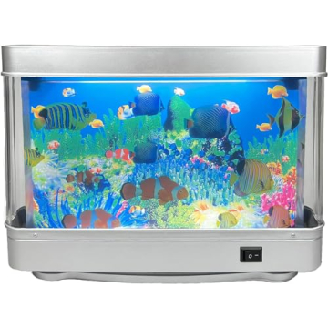 Tokenkuko Mini Aquarium with Motion Lamp - Colorful Fish Tank Decoration