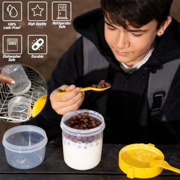 EYNEL Breakfast Cups - 22 oz On-the-Go Cereal & Yogurt