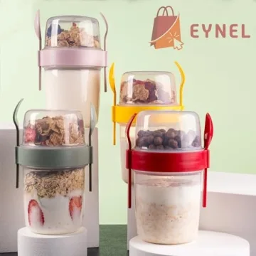 EYNEL Breakfast Cups - 22 oz On-the-Go Cereal & Yogurt
