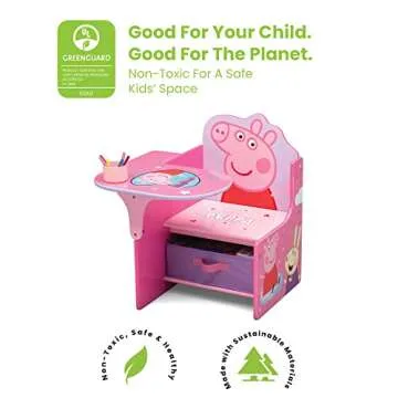 Delta Children Peppa Pig Desk with Storage for Kids