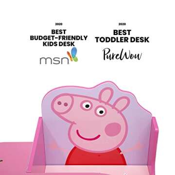 Delta Children Peppa Pig Desk with Storage for Kids