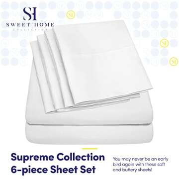 Twin Size Bed Sheets - 4 Piece 1500 Supreme Collection Fine Brushed Microfiber Deep Pocket Twin Shee...