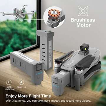 Tucok 193MAX2S Drone with Camera, 4K UHD, Long Flight Time