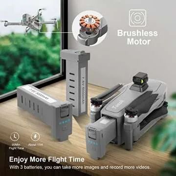 Tucok 193MAX2S Drone with Camera, 4K UHD, Long Flight Time