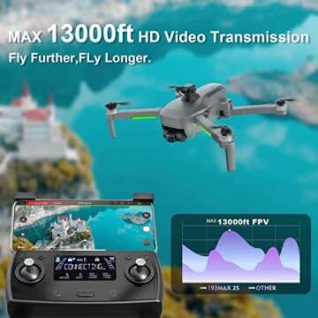Tucok 193MAX2S Drone with Camera, 4K UHD, Long Flight Time