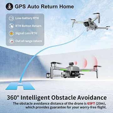 Tucok 193MAX2S Drone with Camera, 4K UHD, Long Flight Time