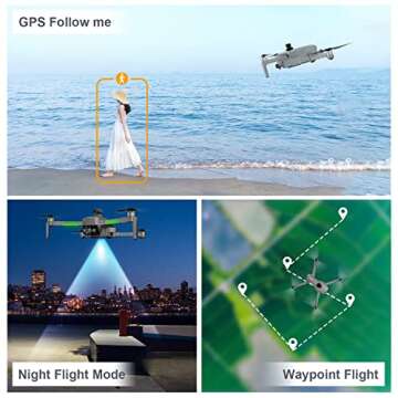 Tucok 193MAX2S Drone with Camera, 4K UHD, Long Flight Time