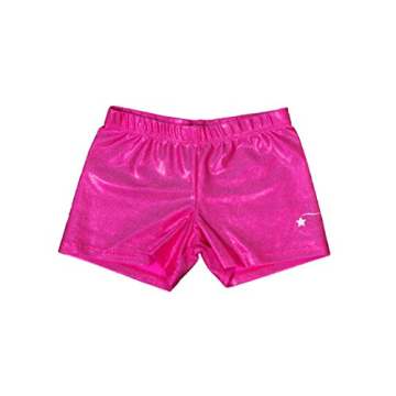 Destira Girl's Mystique Gymnastic Athletic Sport Short, Berry Pink, Perfect for Gymnastics, Cheer, D...
