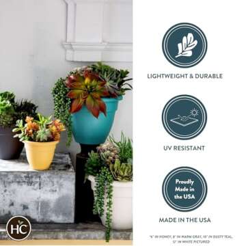 6 Inch Pink Rose Planter - Ideal for Indoor & Outdoor Use