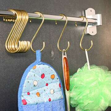 simpletome S Hooks Copper Hangers for Kitchen Bathroom Bedroom Office (Copper/10PCS)