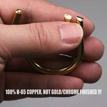 simpletome S Hooks Copper Hangers for Kitchen Bathroom Bedroom Office (Copper/10PCS)