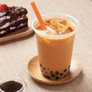 SBYURE Jumbo Drinking Straws Individually Wrapped,100 Pack 9 Inch Long Extra Wide Smoothie 0.45 In Assorted Bright Color Disposable Boba Bubble Tea,Milkshakes Slushies Straws