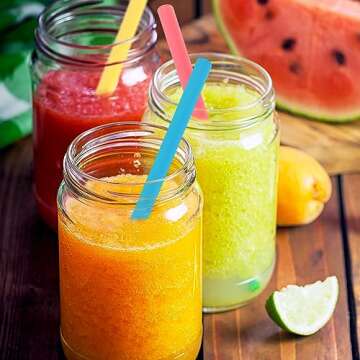 SBYURE Jumbo Drinking Straws Individually Wrapped,100 Pack 9 Inch Long Extra Wide Smoothie 0.45 In Assorted Bright Color Disposable Boba Bubble Tea,Milkshakes Slushies Straws