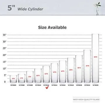WGV Clear Glass Cylinder Vase for Elegant Home Decor